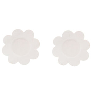 Love in Leather Flower shaped satin Nipple Pasties 5 Pack Beige Nude NIP025FLOWER 1491602561225 Detail