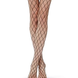 Love in Leather Rimes Fence Net Industrial Net Fishnet Pantyhose One Size OS Black HOS004 8151900400000 Detail