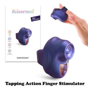 Love to Love Kisscool Tapping Finger Clitoral Stimulator Iridescent Indigo Purple 6033326 3700436033326 Multiview