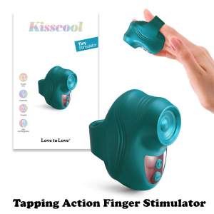 Love to Love Kisscool Tapping Finger Clitoral Stimulator Iridescent Teal Green 6033340 3700436033340 Multiview