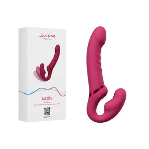 Lovense Lapis Bluetooth App Enabled Strapless Strap On Dildo Red 430227 6972677430227 Multiview