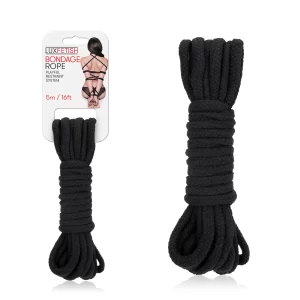 Lux Fetish Bondage Rope 5 Metre Black LF5105 BLK 4890808238493 Multiview