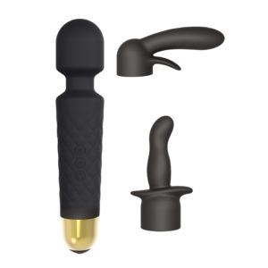 Marc Dorcel Wanderful 3pc Wand Massager Kit Black 6071885 3700436071885 Multiview