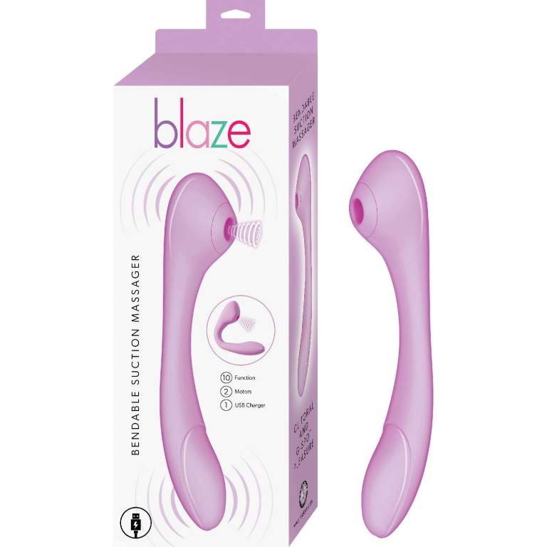 NASS Toys Blaze Bendable Suction Vibrator Purple 3186 2 782631318623 Multiview