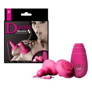 NMC Double Double Flip Over Nipple and Clitoral Vibrators Pink FVSH013B00 027 4892503158335 Multiview