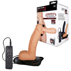 NMC Excellent Power Erection Assistant 2 Vibrating 8 point 5 Inch Hollow Strap On with Balls Light Flesh FPBN003A00 001 4897078631252 Multiview