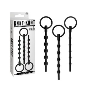 NMC Excellent Power Knot Knot 3Pc Silicone Urethral Sounding Kit Black FKQ009A000 010 4897078635809 Multiview