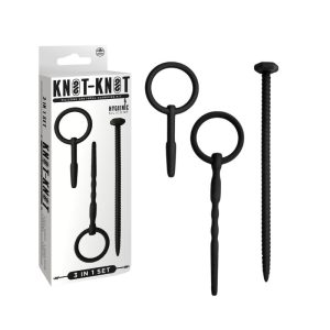 NMC Excellent Power Knot Knot 3Pc Silicone Urethral Sounding Kit Black FKQ036A000 010 4897078636301 Multiview
