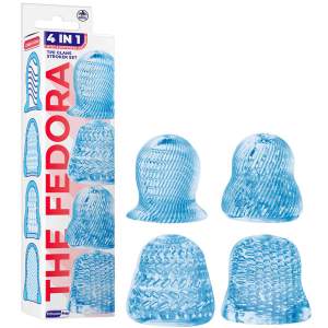 NMC The Fedora 4 Pack Textured Glans Stroker Set Blue FKQ040A000 044 4897078636486 Multiview