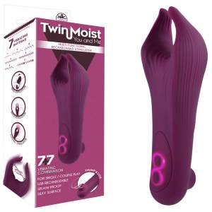 NMC Twin Moist Stroker with Thumping Clitoral Stimulator Burgundy FPBQ026A00 028 4897078634673 Multiview