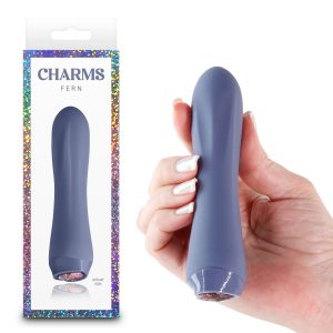 NS Novelties Charms Fern Compact Vibrator Gray NSN 0218 09 657447107450 Multiview