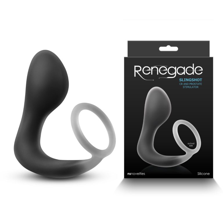 NS Novelties Slingshot Cock Ring Prostate Stimulator Frost Black NSN 1107 63 657447104459 Multiview