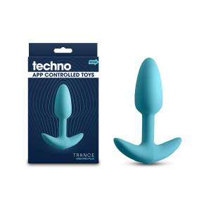 NS Novelties Techno Trance App Controlled Vibrating Anal Plug Blue NSN 0287 17 657447109270 Multiview