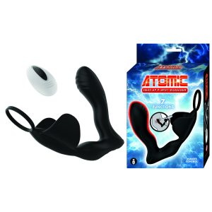 Nass Toys Atomic Heat Up P Spot Massager with Remote Black NAS3180 782631318005 Multiview