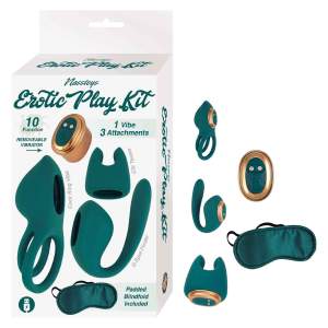 Nass Toys Erotica Play Kit Couples Vibrator Kit Green NASS3177 782631317701 Multiview