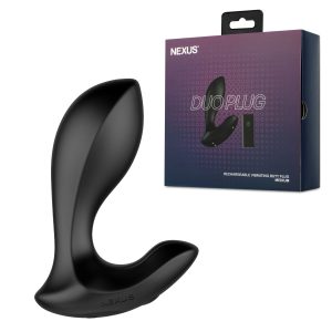 Nexus Duo Plug Medium Remote Vibrating Butt Plug Black 5060274221735 Multiview