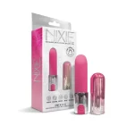 Nixie Smooch Rechargeable Lipstick Vibrator Ombre Pink to Chrome Silver NIX1000298 810126930095 Multiview