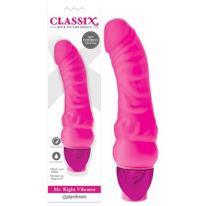 Pipedream Classix Mr Right 7 inch Penis Vibrator Hot Pink PD1981 11 603912757491 Multiview