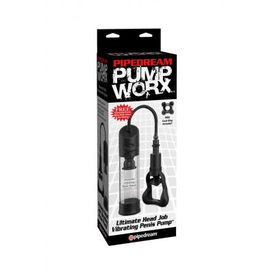 Pipedream PumpWorx Ultimate Head Job Vibrating Penis Pump Clear PD3297 23 603912356403 Boxview