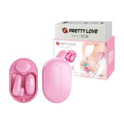Pretty Love – Magic Box Tapping Vibrator With Bullet (Pink)