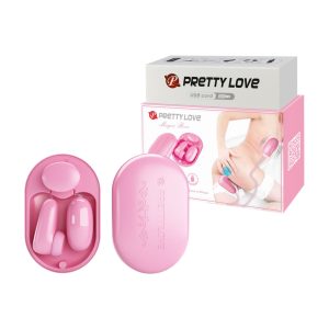 Pretty Love Magic Box Tapping Clitoral Stimulator and Egg Vibrator Pink BI 300055 6959532329650 Multiview