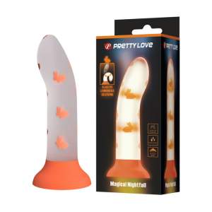 Pretty Love Magical Nightfall Glow in the Dark 6 inch Dildo Orange BW 008120NY 6959532360349 Multiview