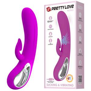 Pretty Love Nicola Sucking Rabbit Vibrator Purple BI 014398 6959532331738 Multiview