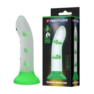 Pretty Love Romantic Rendezvous Glow in the Dark 6 inch Dildo Green BW 008120NY 1 6959532360356 Multiview