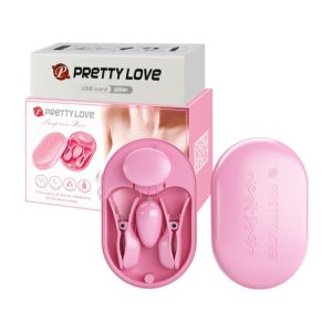 Pretty Love Surprise Box Electro Stimulation Nipple Clamps and Vibrating Egg Pink BI 300034 6959532329469 Multiview