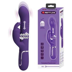 Pretty Love Twinkled Tenderness Coale 4 in 1 Thrusting Rolling Beads Ears Rabbit Vibrator Dark Purple BW 500013 2 6959532335873 Multiview