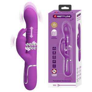 Pretty Love Twinkled Tenderness Coale 4 in 1 Thrusting Rolling Beads Ears Rabbit Vibrator Purple BW 500013 3 6959532336443 Multiview