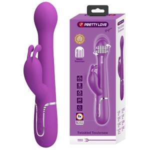 Pretty Love Twinkled Tenderness Dejon 3 in 1 Thrusting Beaded Ears Rabbit Vibrator Purple BW 500014 3 6959532336450 Multiview