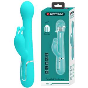 Pretty Love Twinkled Tenderness Dejon 3 in 1 Thrusting Beaded Ears Rabbit Vibrator Seafoam Green BW 500014 1 6959532335897 Multiview