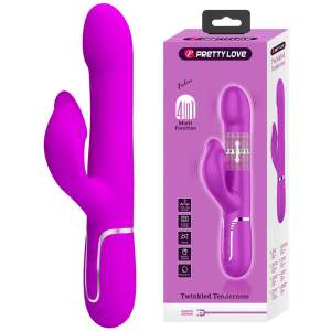 Pretty Love Twinkled Tenderness Falin 4 in 1 Rolling Beads Petals Rabbit Vibrator Pink BW 500012 6959532335828 Multiview