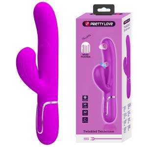 Pretty Love Twinkled Tenderness Perdita 3 in 1 Pulsing Sucking Rabbit Vibrator Pink BW 500015 6959532335910 Multiview