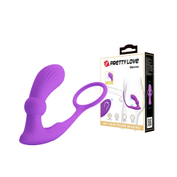 Pretty Love – “Warren” Remote Control Prostate And Cock Ring Vibrator (Purple)