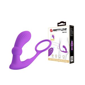Pretty Love Warren Tapping Prostate Massager with Cock Ring Purple BI 040162W 1 6959532329704 Multiview