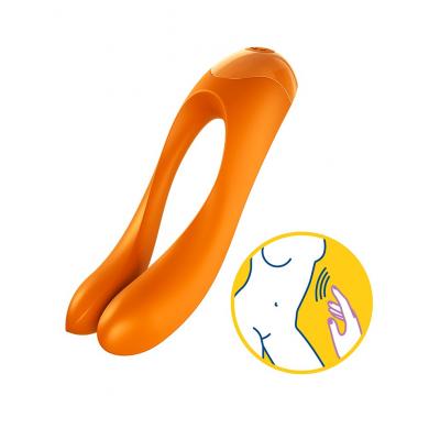 Satisfyer Candy Cane Flexible Dual Motor Finger Vibrator Orange 4061504004143 Detail
