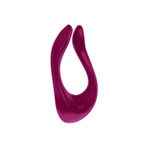 Satisfyer Endless Joy aka Multifun 2 Couples Vibrator Berry Red 4061504001081 SAT MF2 BY Angle Detail