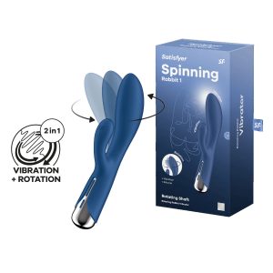 Satisfyer Spinning Rabbit 1 Rotating Rabbit Vibrator Blue Chrome 048734 4061504048734 Multiview