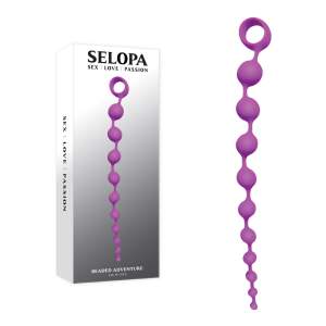 Selopa Beaded Adventure 12 Inch Anal Beads Purple SL BP 5759 2 844477025759 Multiview