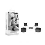 Shots Toys Ouch Black White Velcro Hogtie With Hand and Ankle Cuffs Black OU669BLK 7423522574591 Multiview