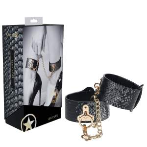 Shots Toys Ouch Florence Ankle Cuffs Black Snakeskin OU1000BLK 8714273056597 Multiview