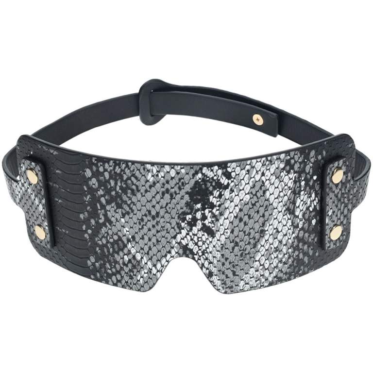 Shots Toys Ouch Florence Blindfold Black Snakeskin OU1001BLK 8714273056603 Detail