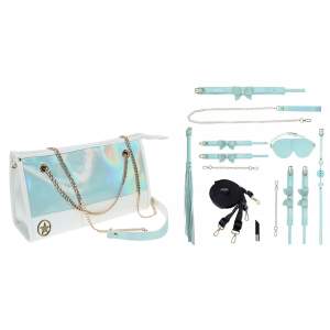 Shots Toys Ouch Paris Collection Bondage Kit Blue Holographic OU988BLU 8714273056382 Multiview