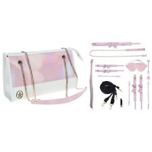 Shots Toys Ouch Paris Collection Bondage Kit Pink Holographic OU988PNK 8714273056399 Multiview