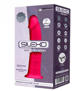 SilexD Thermoreactive Silicone Model 2 7 Inch Vibrating Dong Hot Pink 225616 8433345225616 Boxview