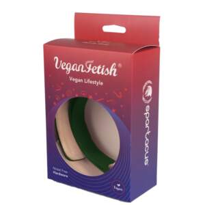 Spartacus Vegan Fetish Plush Lined Collar and Leash Green SPU 503GR 669729000298 Boxview