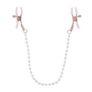 Sportsheets Peaches and Creame Nipple Clamps Rose Gold Pearl SS09964 646709099640 Detail