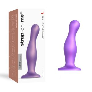 Strap on Me Curvy Dildo Plug Large Metallic Purple 6016695 3700436016695 Multiview